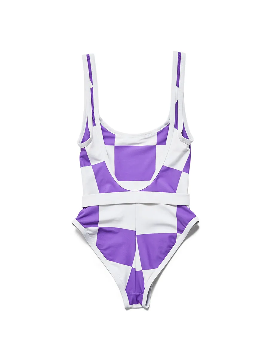 Big Check One Piece Swimsuit