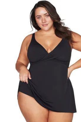 BLACK HUES DELACROIX MULTI CUP SWIM DRESS