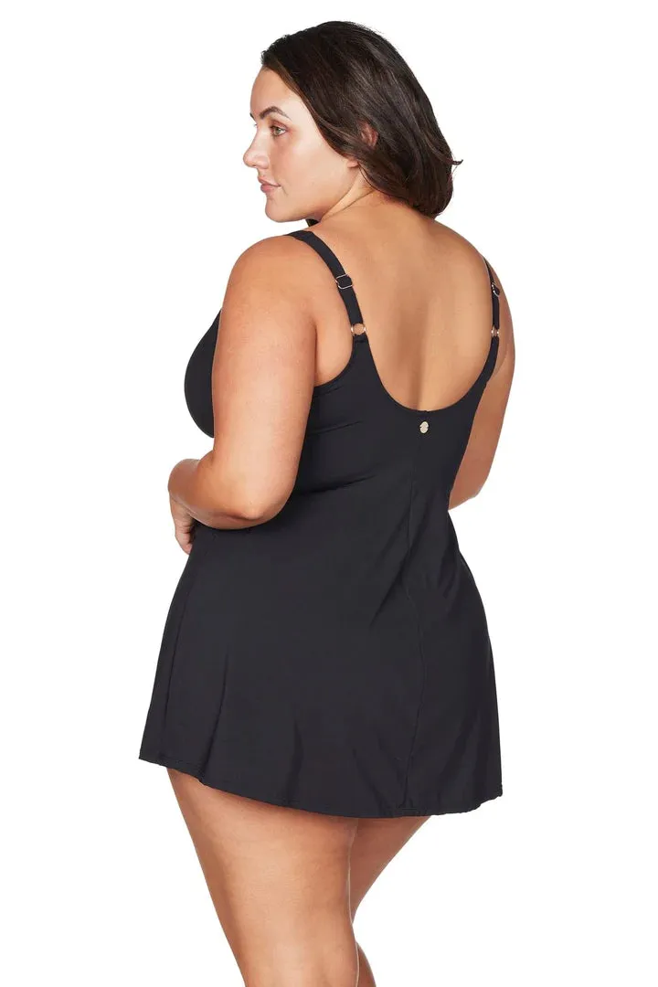 BLACK HUES DELACROIX MULTI CUP SWIM DRESS