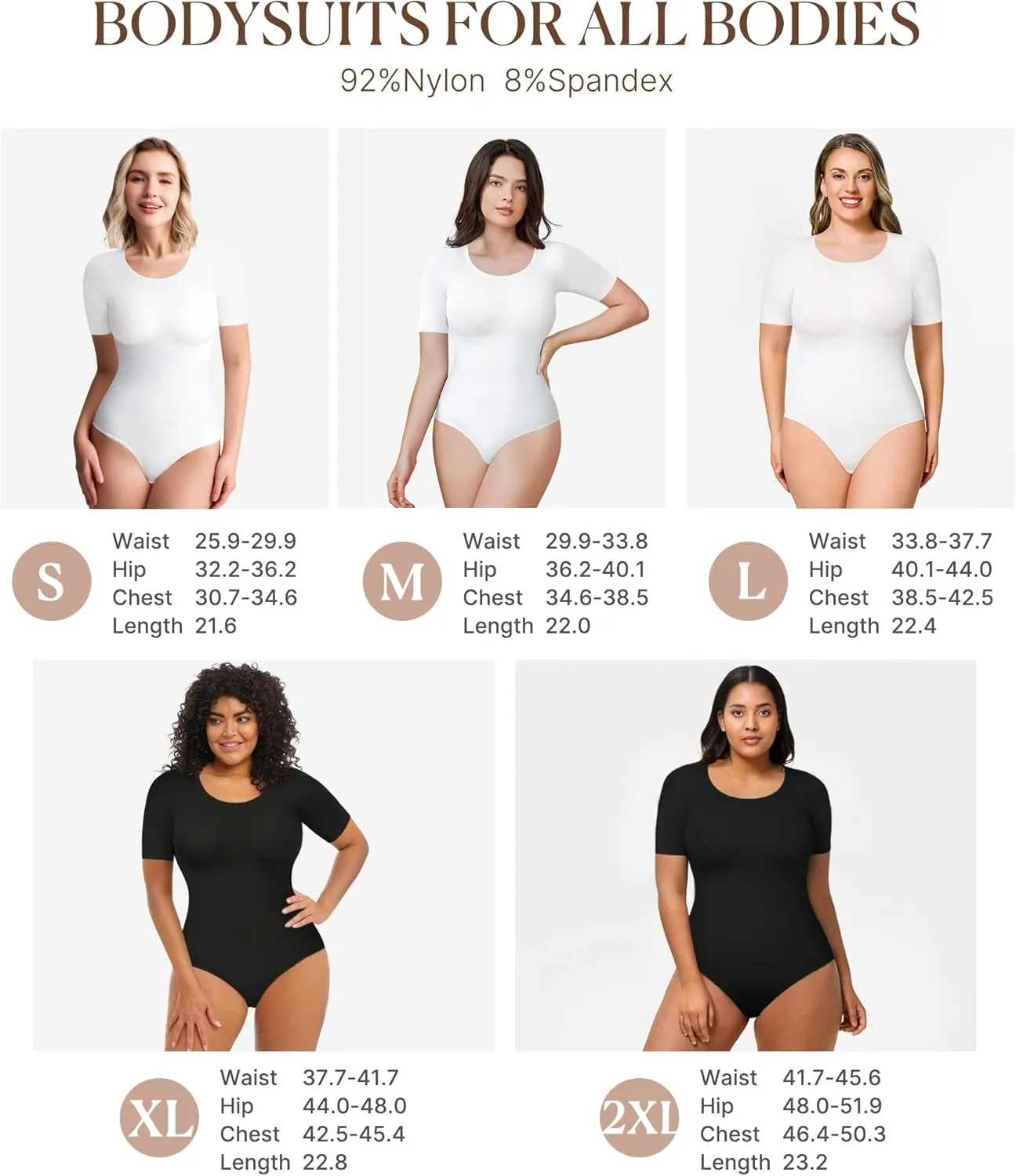 BRABIC Womens Bodysuit Shapewear for Tummy Control Seamless Sleeveless Tank Tops Body Shaper
