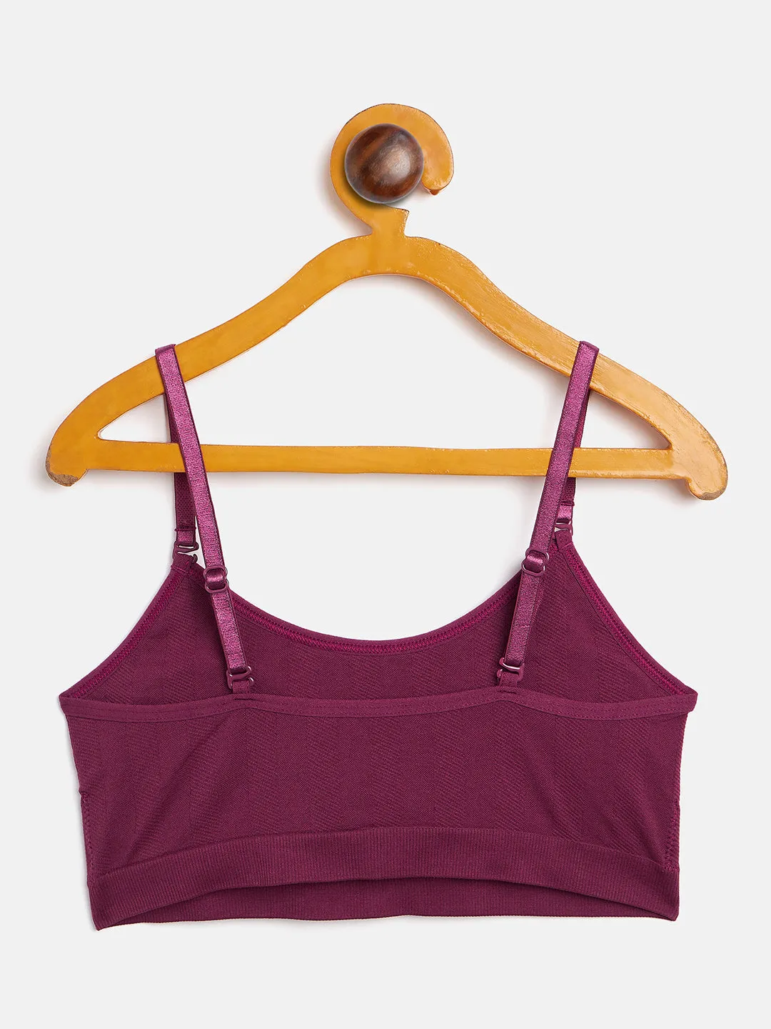 C9 Airwear seamless Full Coverage Padded Teen Rib Co-Ord Bra - Wine