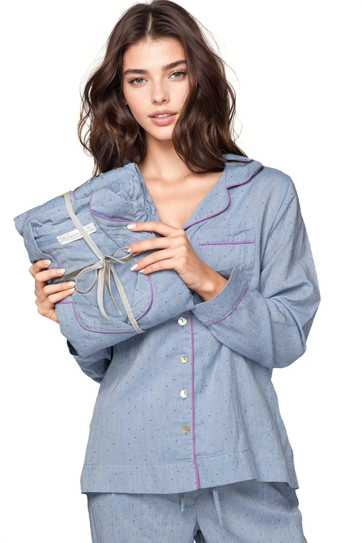 Chambray Cotton Print | Pajama Set