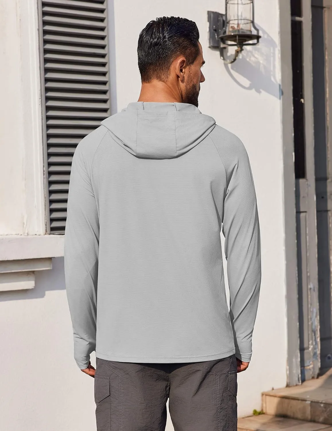 COOFANDY Mens UPF 50  Hoodie Shirts Long Sleeve Rash Guard Sun Protection Fishing Shirts Lightweight Quick Dry Hoodies