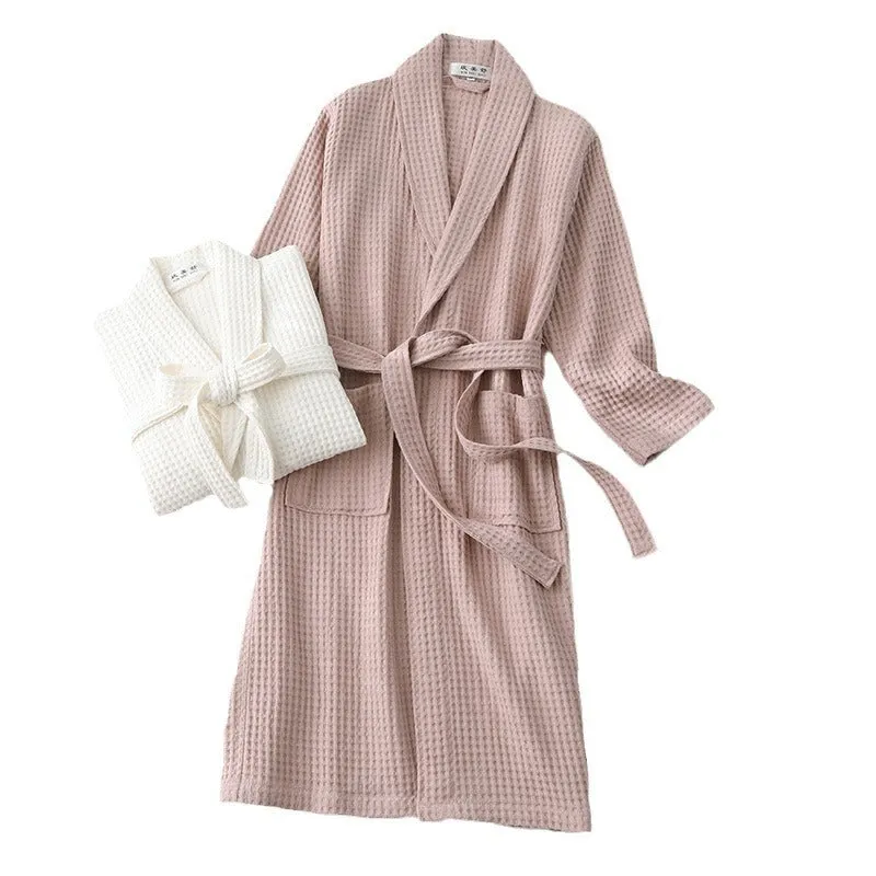 Cotton Waffle Bathrobe