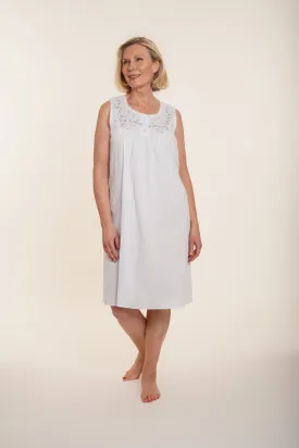 Embroidered Sleeveless Nightdress