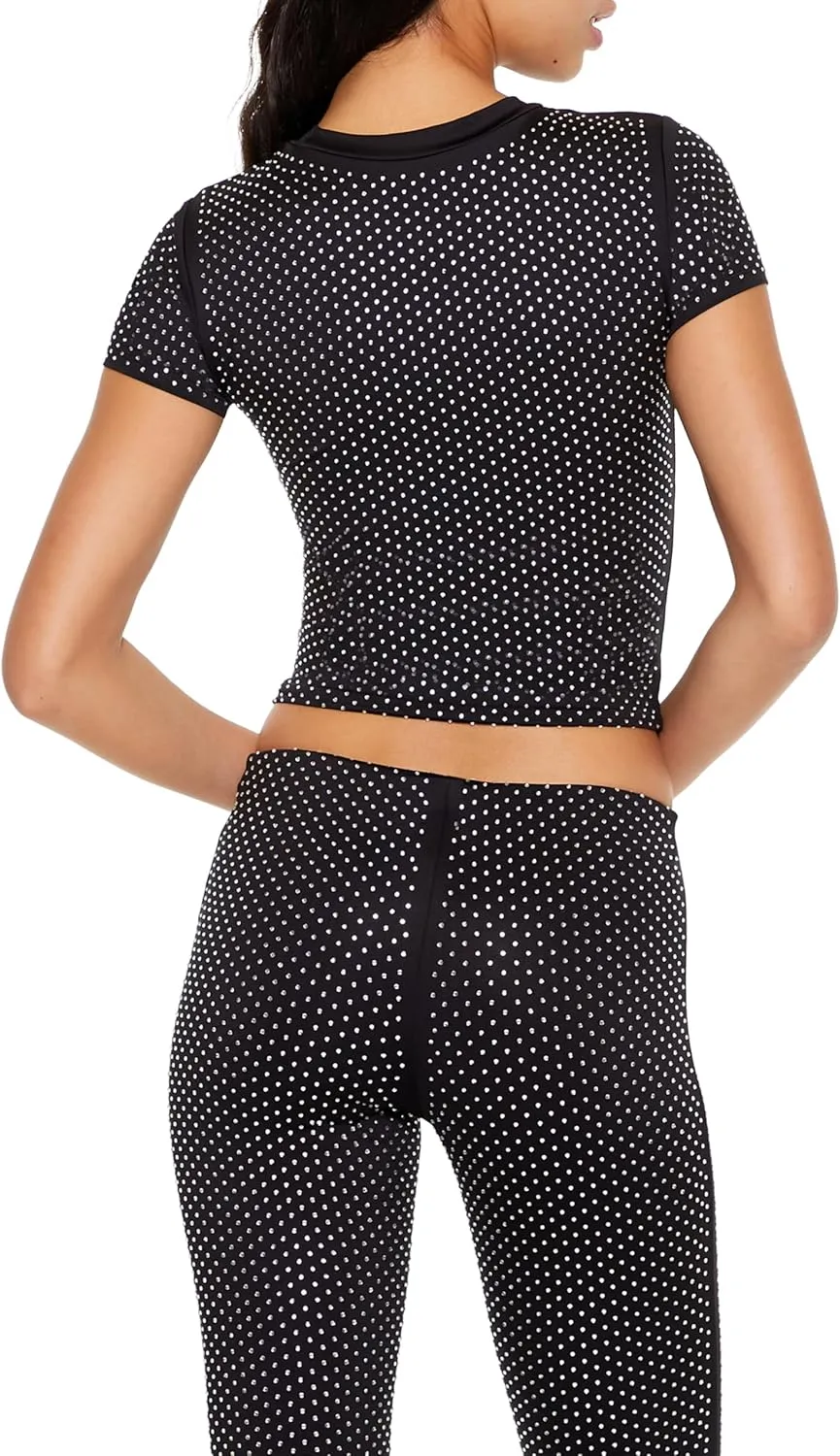 Forever 21 Women's Contour Sculpt Rhinestone Tee