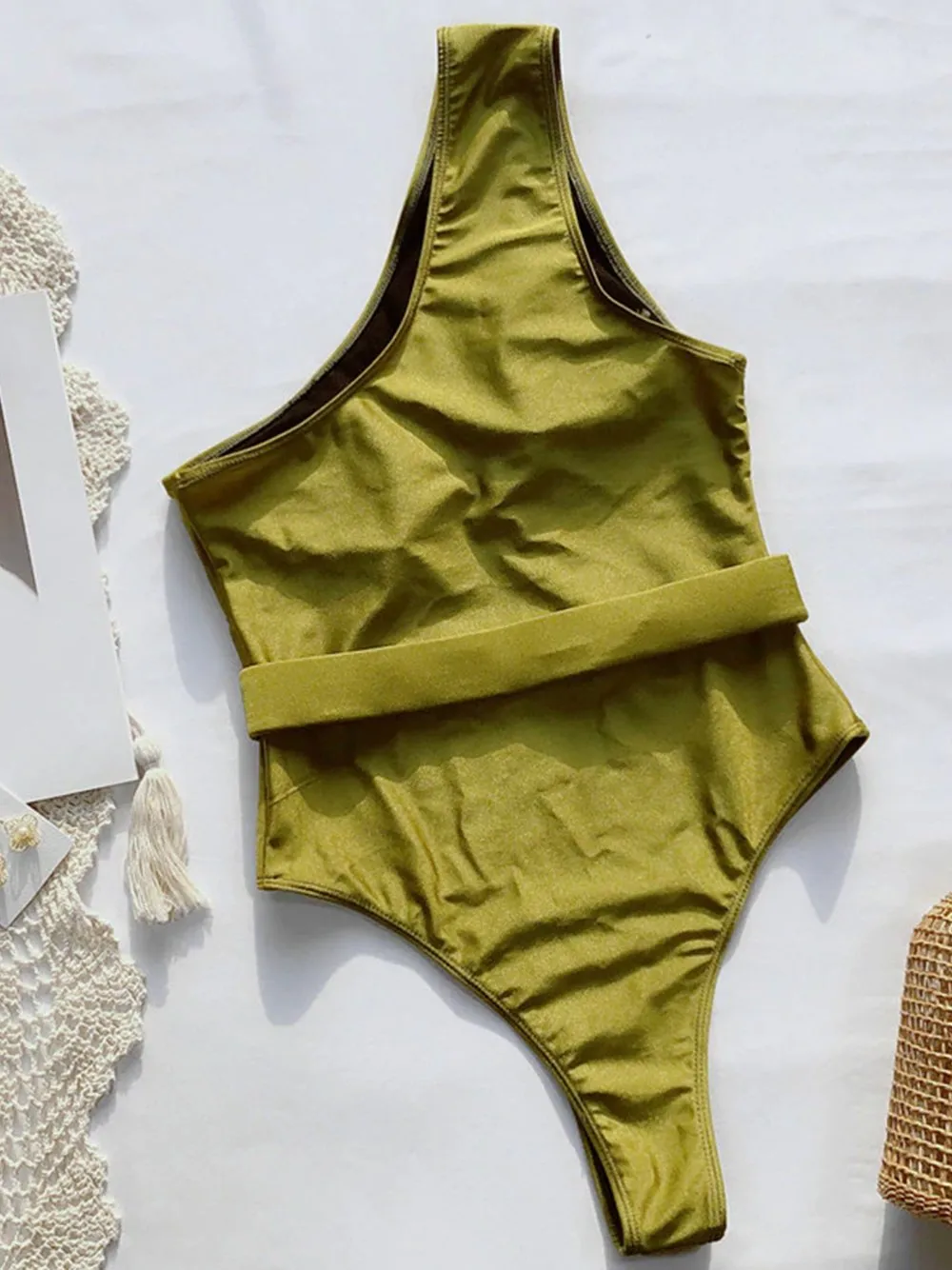 GF Floral One-Piece Belted Swimsuit