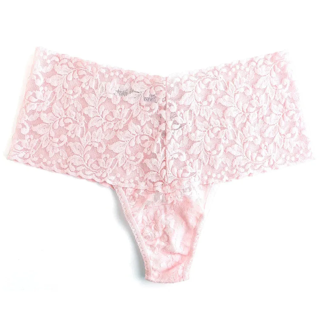 Hanky Panky Signature Lace Plus Retro Thong - Bliss Pink