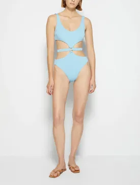 Jonathan Simkhai Emelia Belted One Piece Swimsuit
