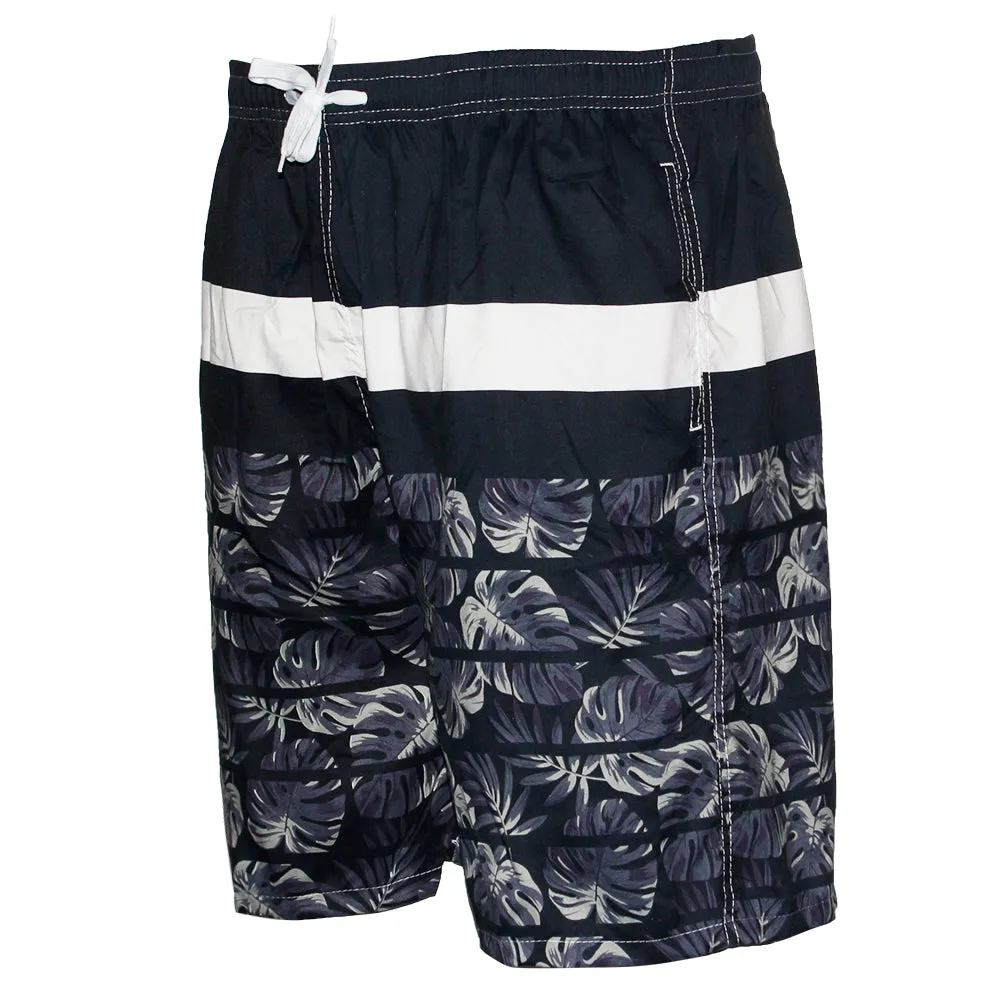 LeeHanTon Mens Swim Trunks Dry Fit Elastic Waist Drawstring Suit Beach Shorts