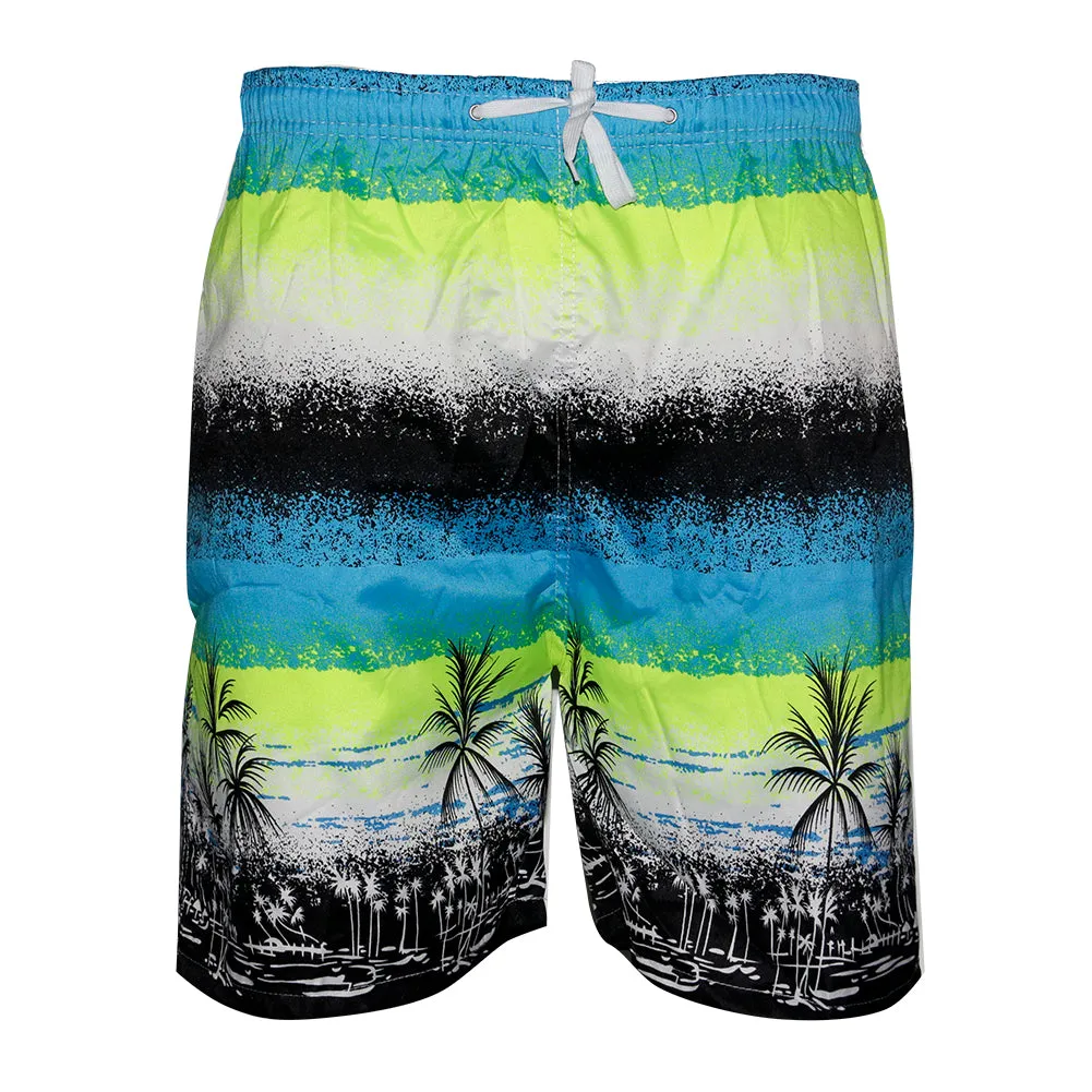 LeeHanTon Mens Swim Trunks Dry Fit Elastic Waist Drawstring Suit Beach Shorts