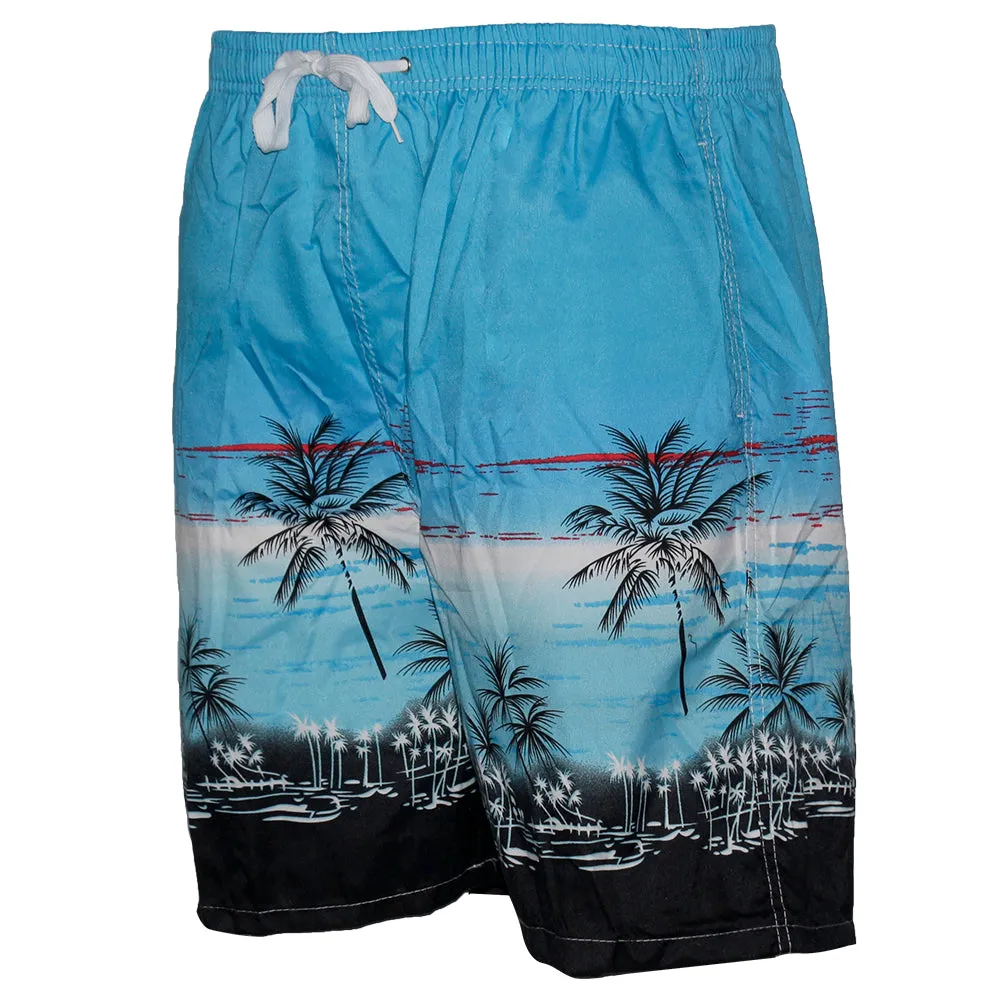 LeeHanTon Mens Swim Trunks Dry Fit Elastic Waist Drawstring Suit Beach Shorts