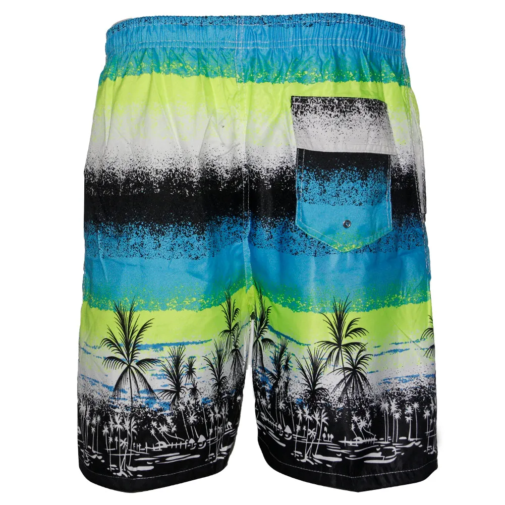 LeeHanTon Mens Swim Trunks Dry Fit Elastic Waist Drawstring Suit Beach Shorts