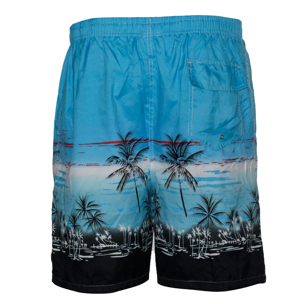 LeeHanTon Mens Swim Trunks Dry Fit Elastic Waist Drawstring Suit Beach Shorts