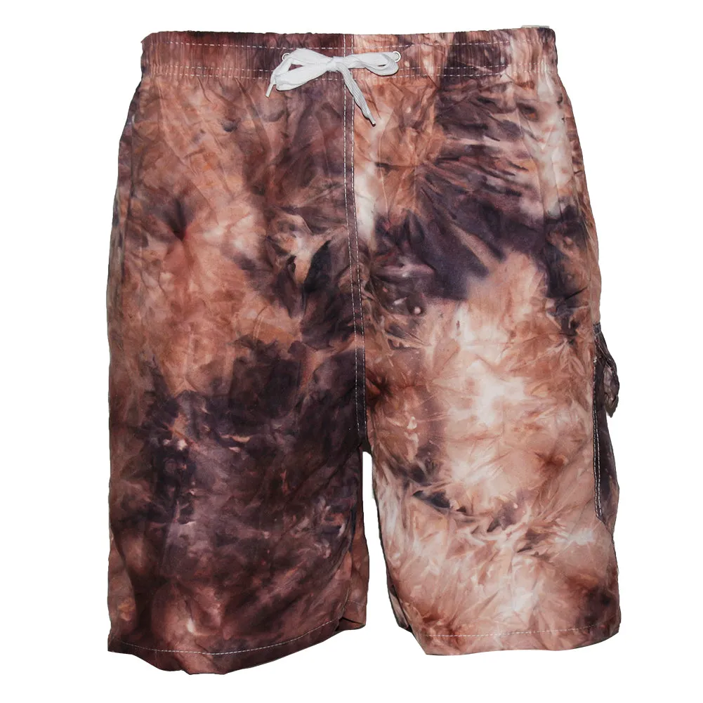 LeeHanTon Mens Swim Trunks Dry Fit Elastic Waist Drawstring Suit Beach Shorts