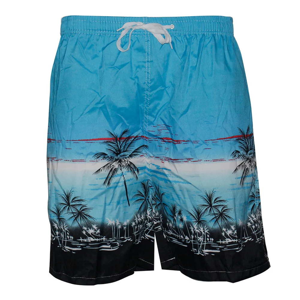 LeeHanTon Mens Swim Trunks Dry Fit Elastic Waist Drawstring Suit Beach Shorts