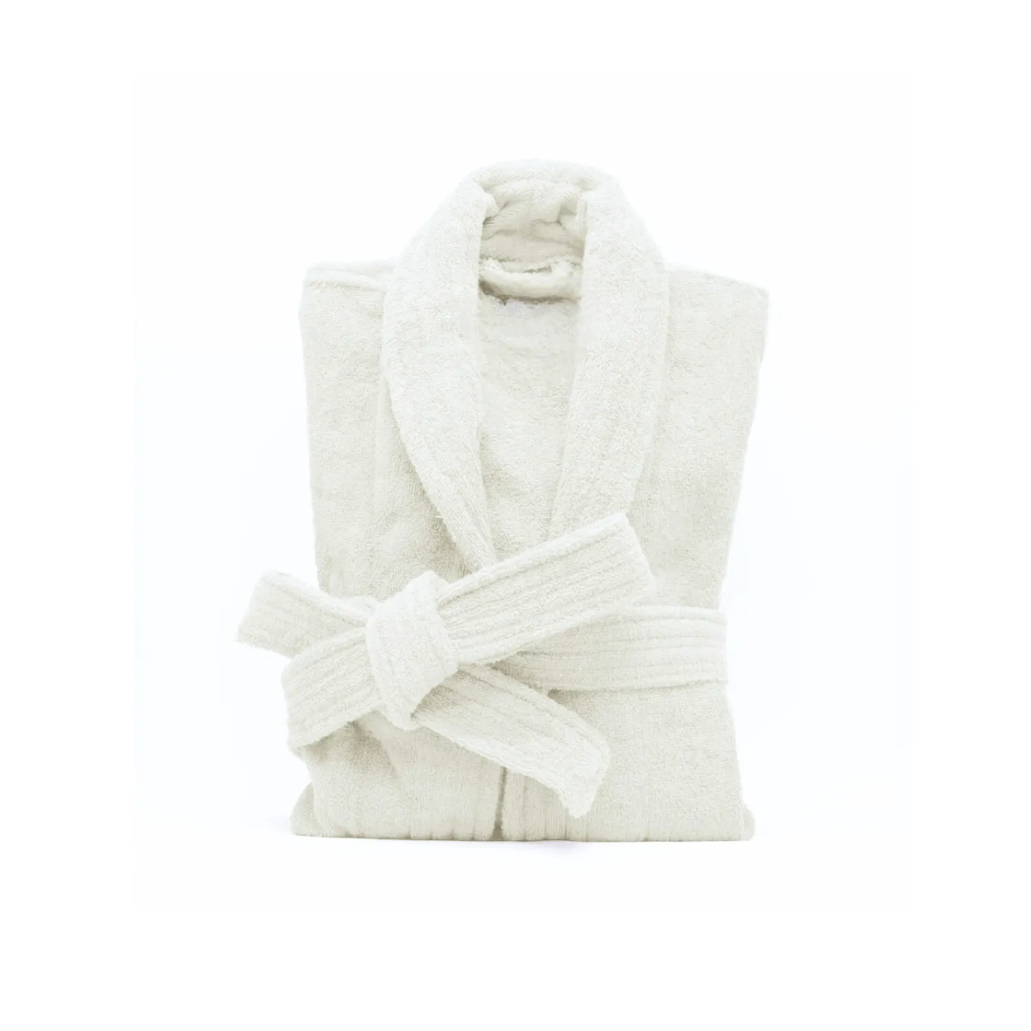 Monogrammed White Cotton Bathrobe - RØ1 Towel Robe Gown