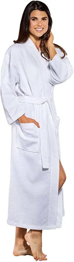 New in Package! Wayfair Item! Unisex Kimono 100% Turkish Cotton Waffle Spa Bathrobe, White, Sz XXL! Retails $90 