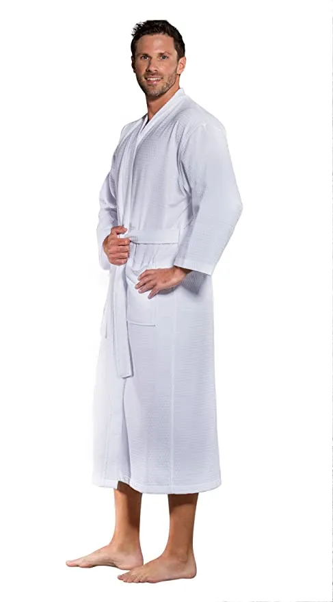 New in Package! Wayfair Item! Unisex Kimono 100% Turkish Cotton Waffle Spa Bathrobe, White, Sz XXL! Retails $90 