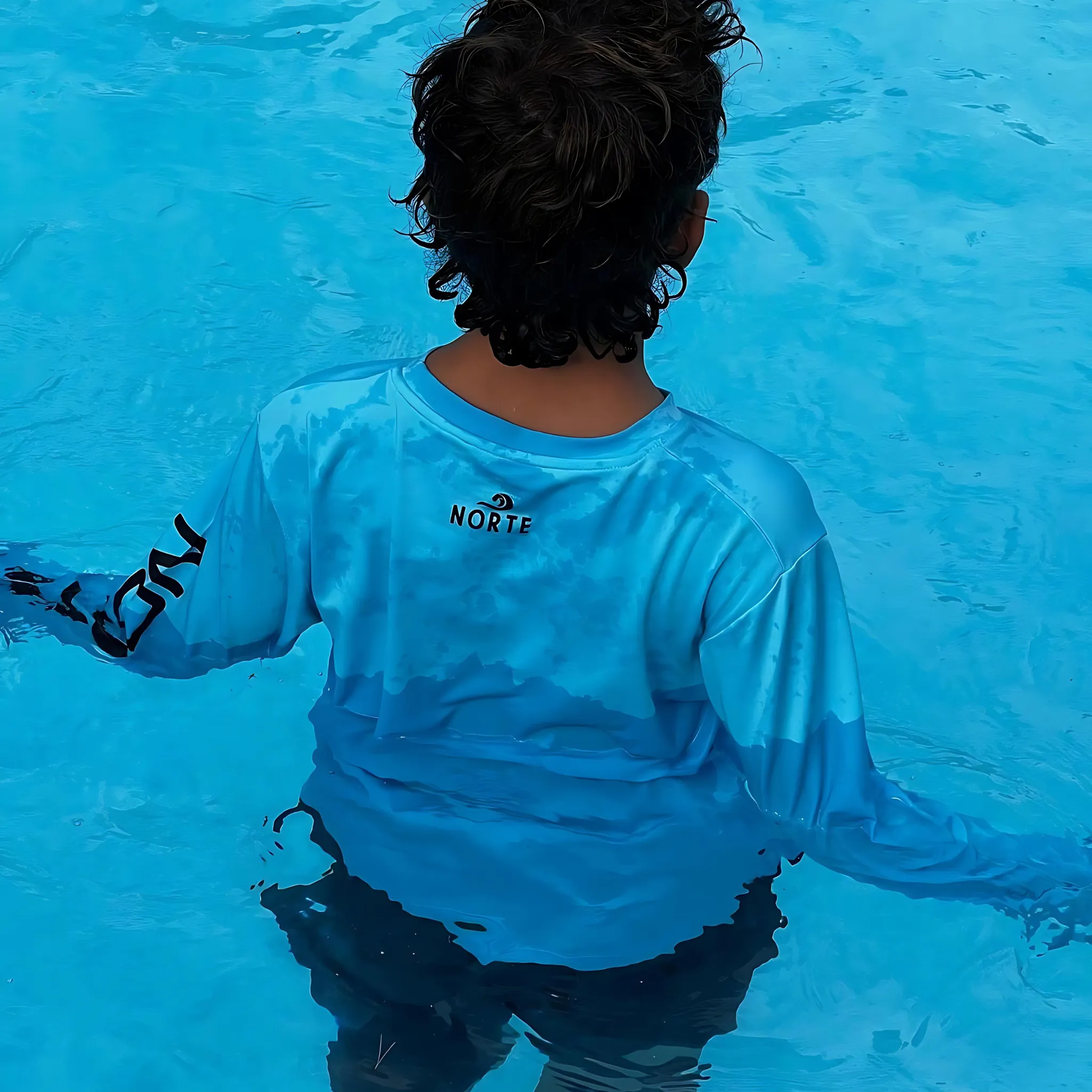 Norte Youth Unisex UPF 50 Rash Guard – UV Protection in Vibrant Blue for Active Kids