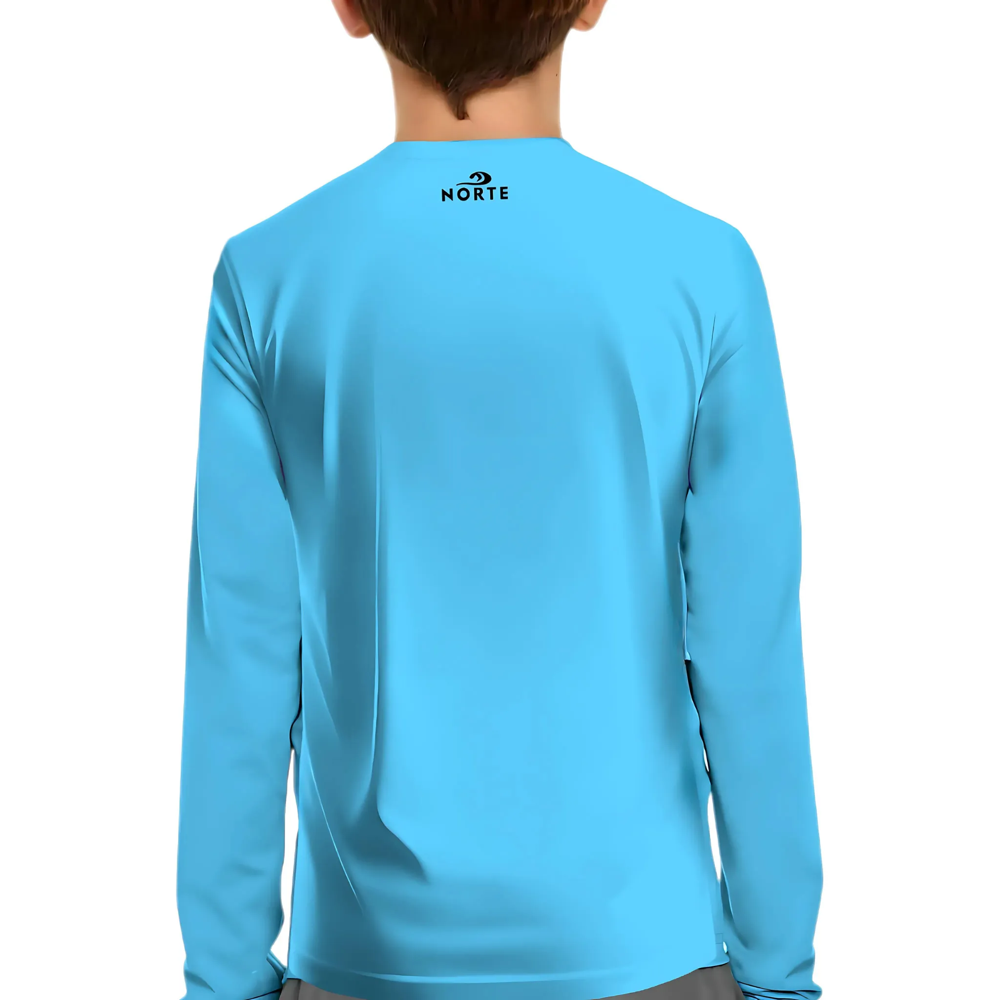 Norte Youth Unisex UPF 50 Rash Guard – UV Protection in Vibrant Blue for Active Kids