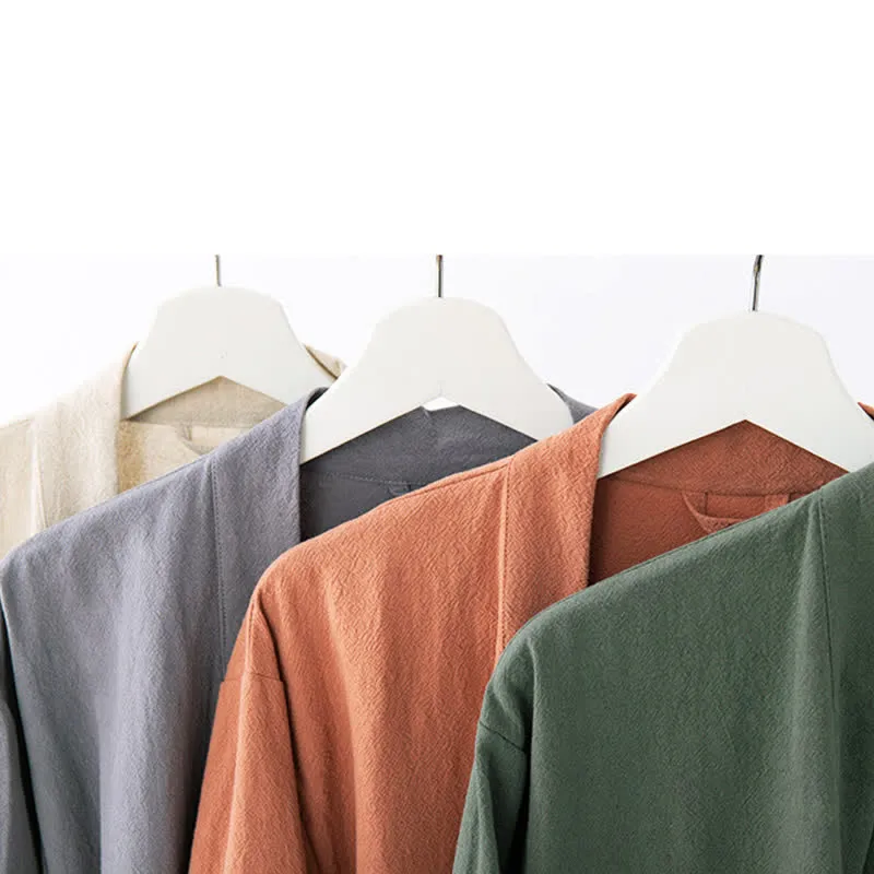 Ownkoti Soft V-Neck Bathrobe Sleepwear with Pockets