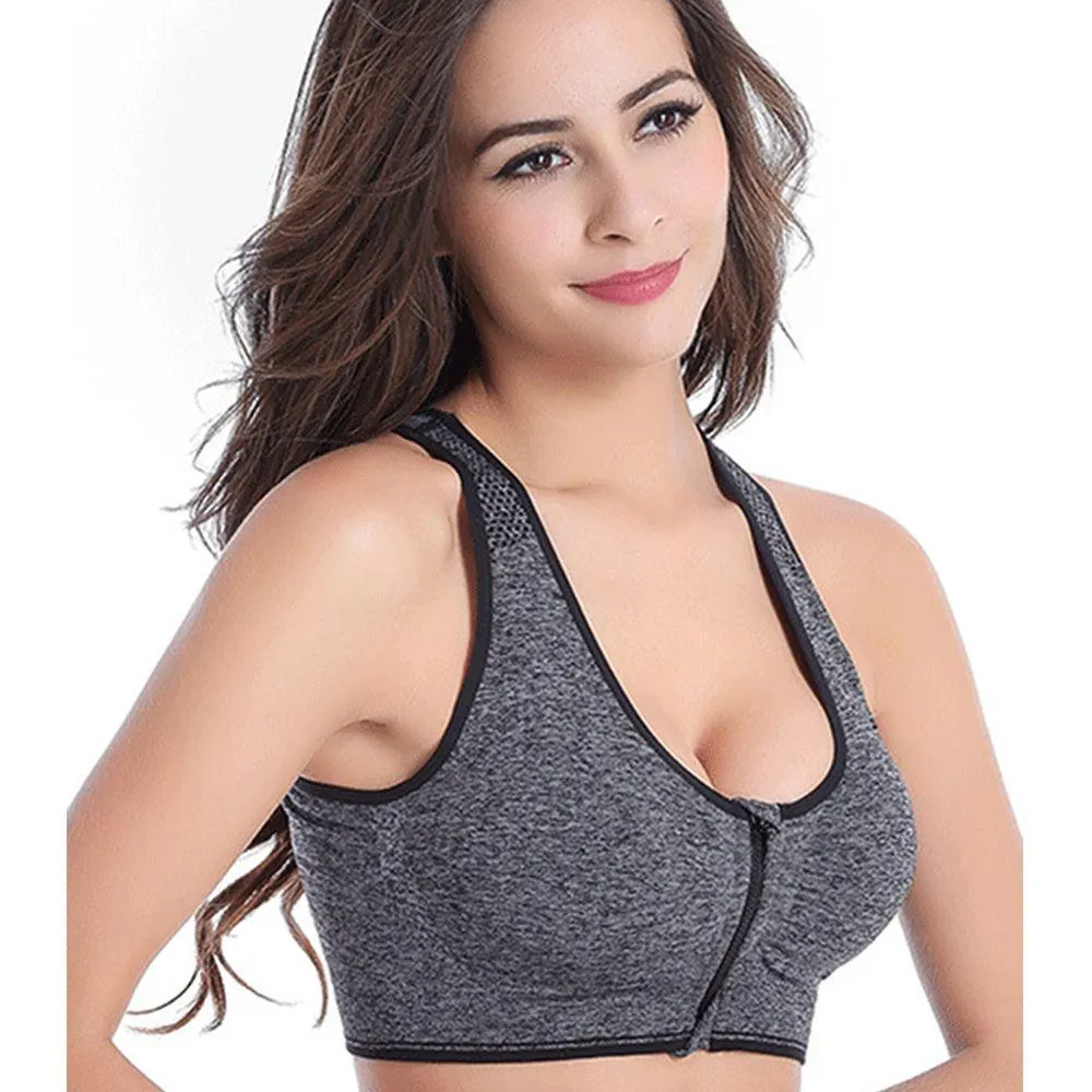 Pack Of 2 Zip Up Wire Free Sports Bra - Branded Sports Bra
