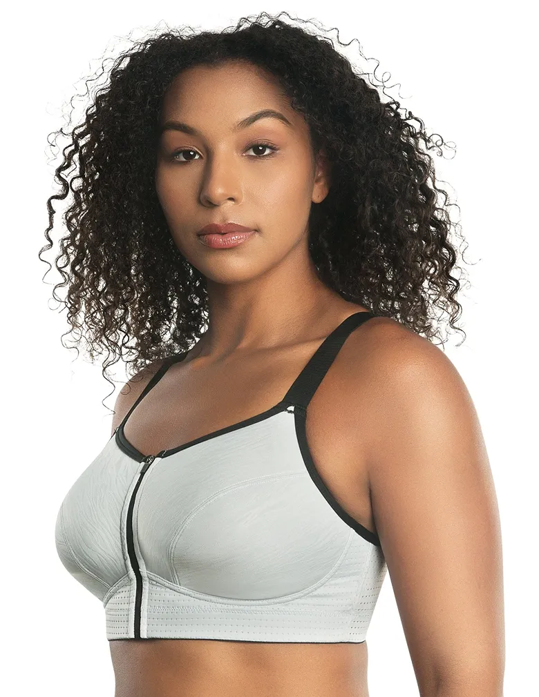 Parfait Wave P6052 Silver Front Close Zipper Sports Bra