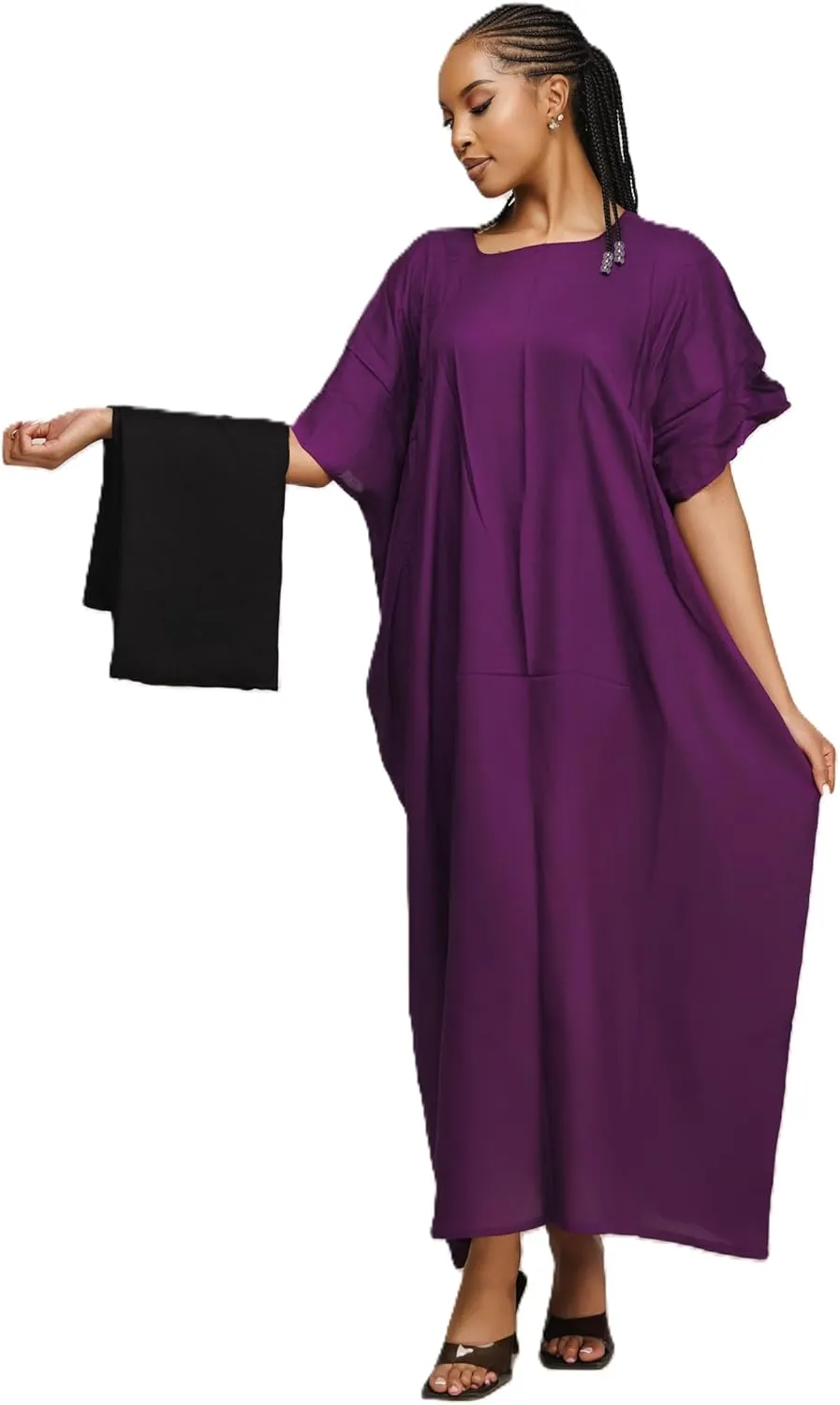 Plain Baati, African Dress for Women, Maxi Dress, Kaftan, Bata & Moo Moo Casual Dresses for Women (52-Inch Long)