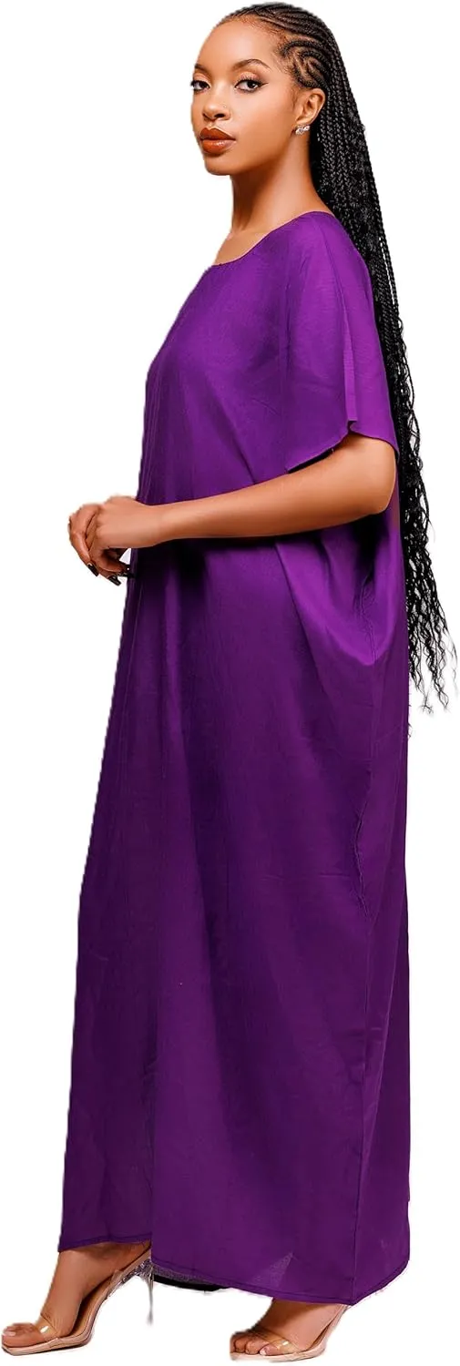 Plain Baati, African Dress for Women, Maxi Dress, Kaftan, Bata & Moo Moo Casual Dresses for Women (52-Inch Long)