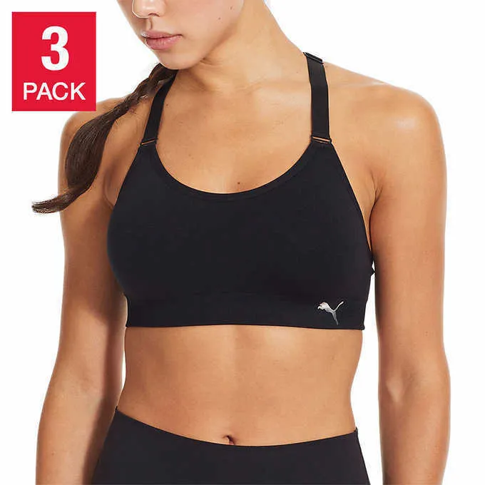 PUMA Women Sports Bra, 3-Pack