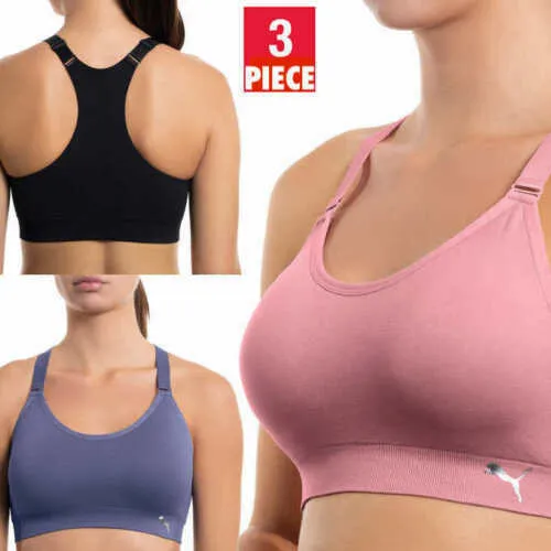 PUMA Women Sports Bra, 3-Pack