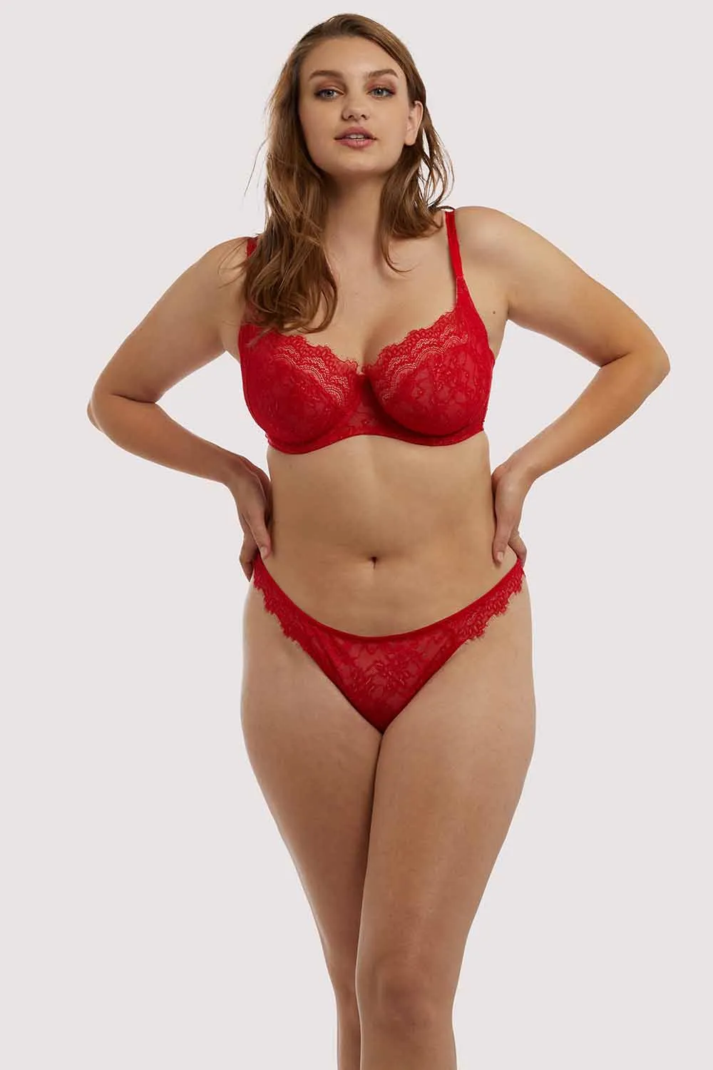 Rosalyn Red Lace Thong