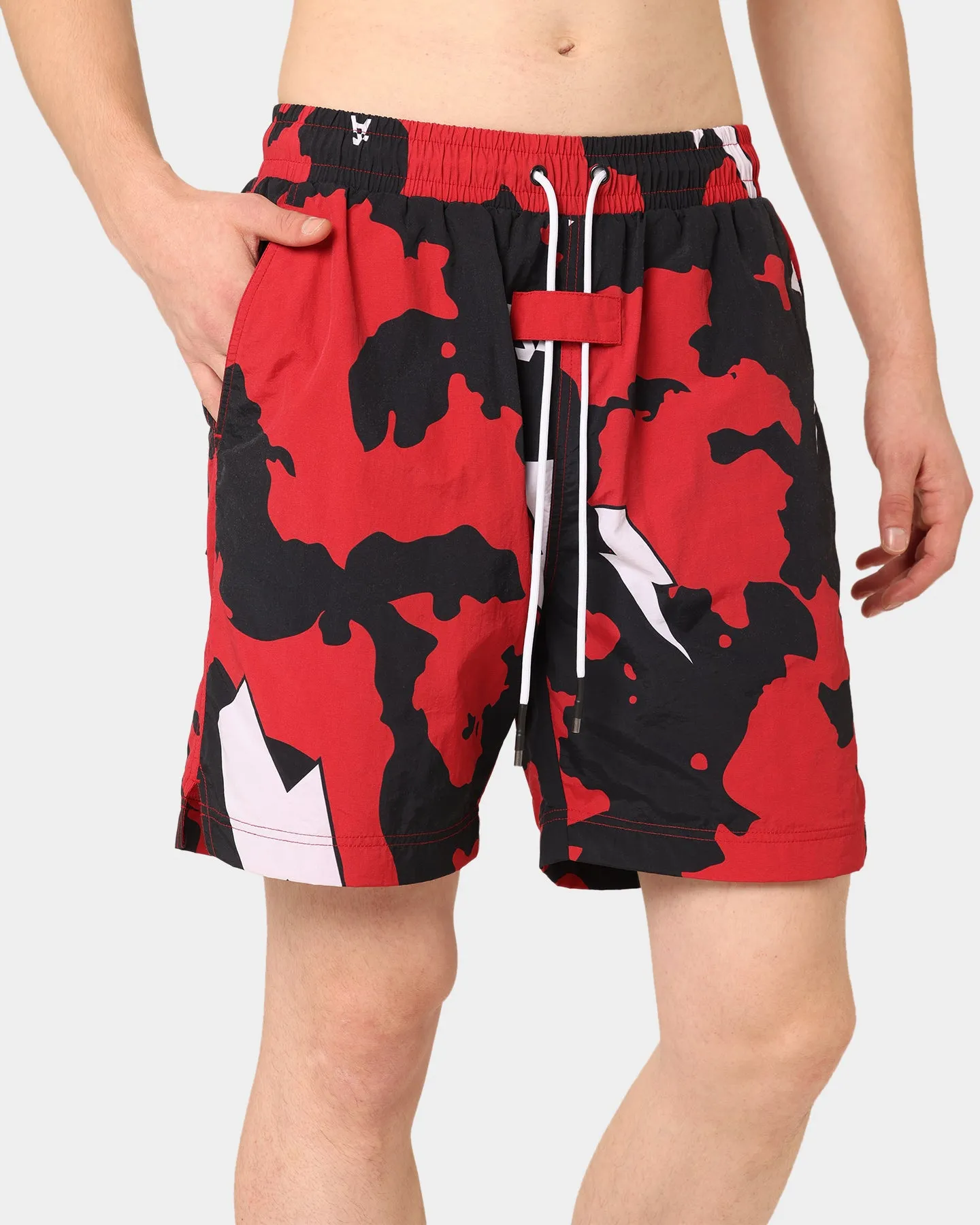The Anti Order Storm Camo Beach Shorts Black/White/Red