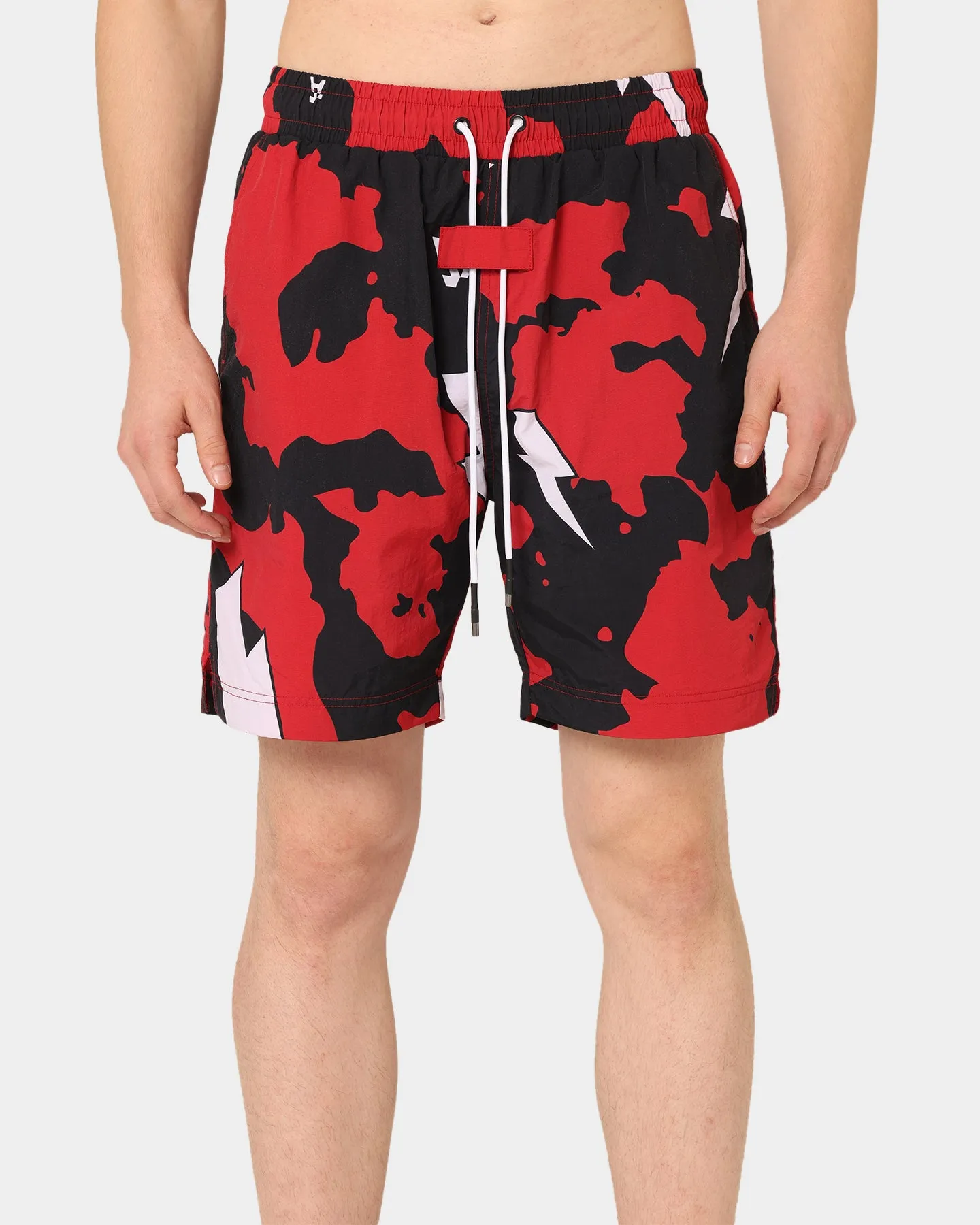 The Anti Order Storm Camo Beach Shorts Black/White/Red