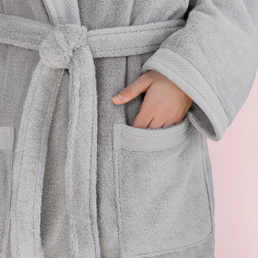 The Light Grey Plush Cotton Bathrobe