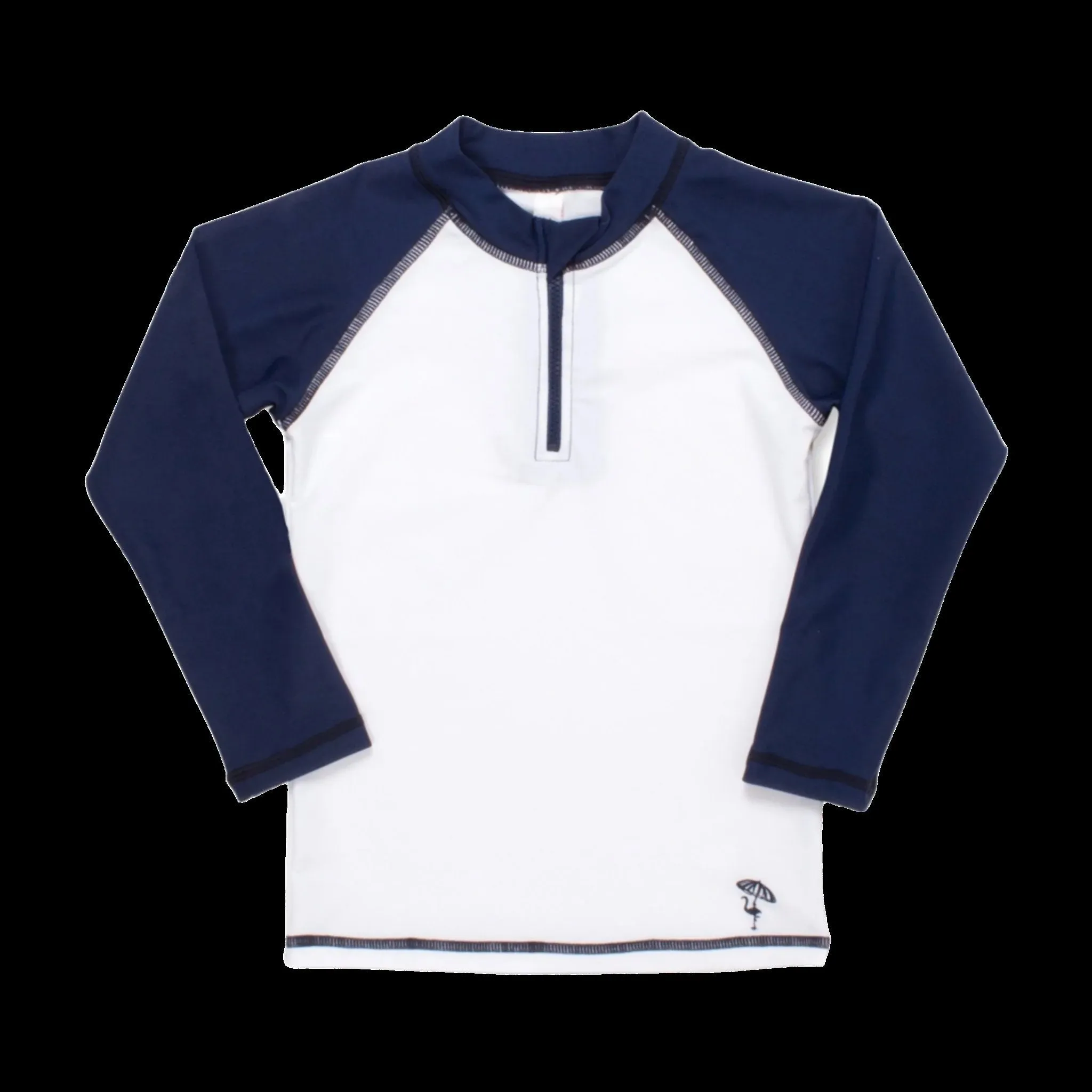 UPF 50  Navy/ White Longsleeve Rashguard