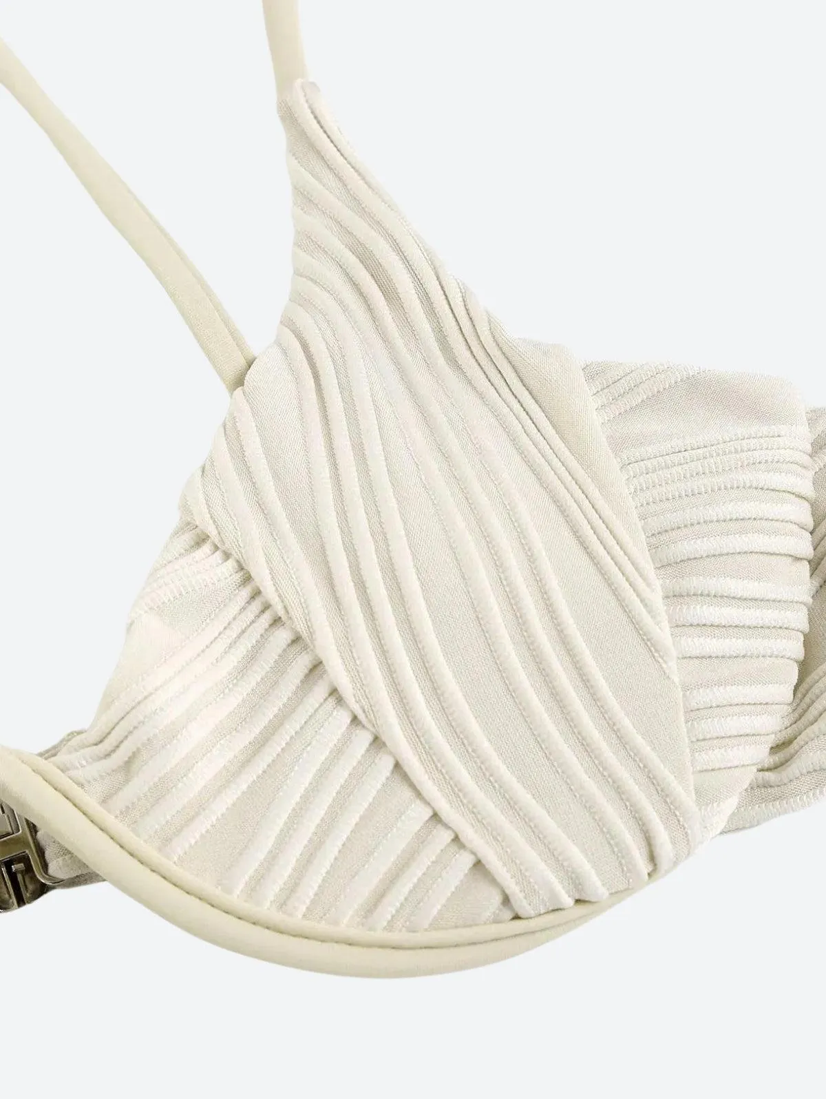 Wavy Striped Wired Cup Bikini Set