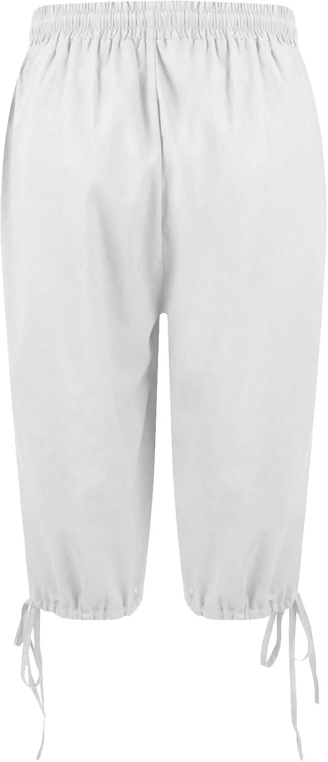 Women's Bermuda Shorts 2025 Summer Comfy Drawstring Pants Casual Knee Length Walking Long Shorts with Pockets