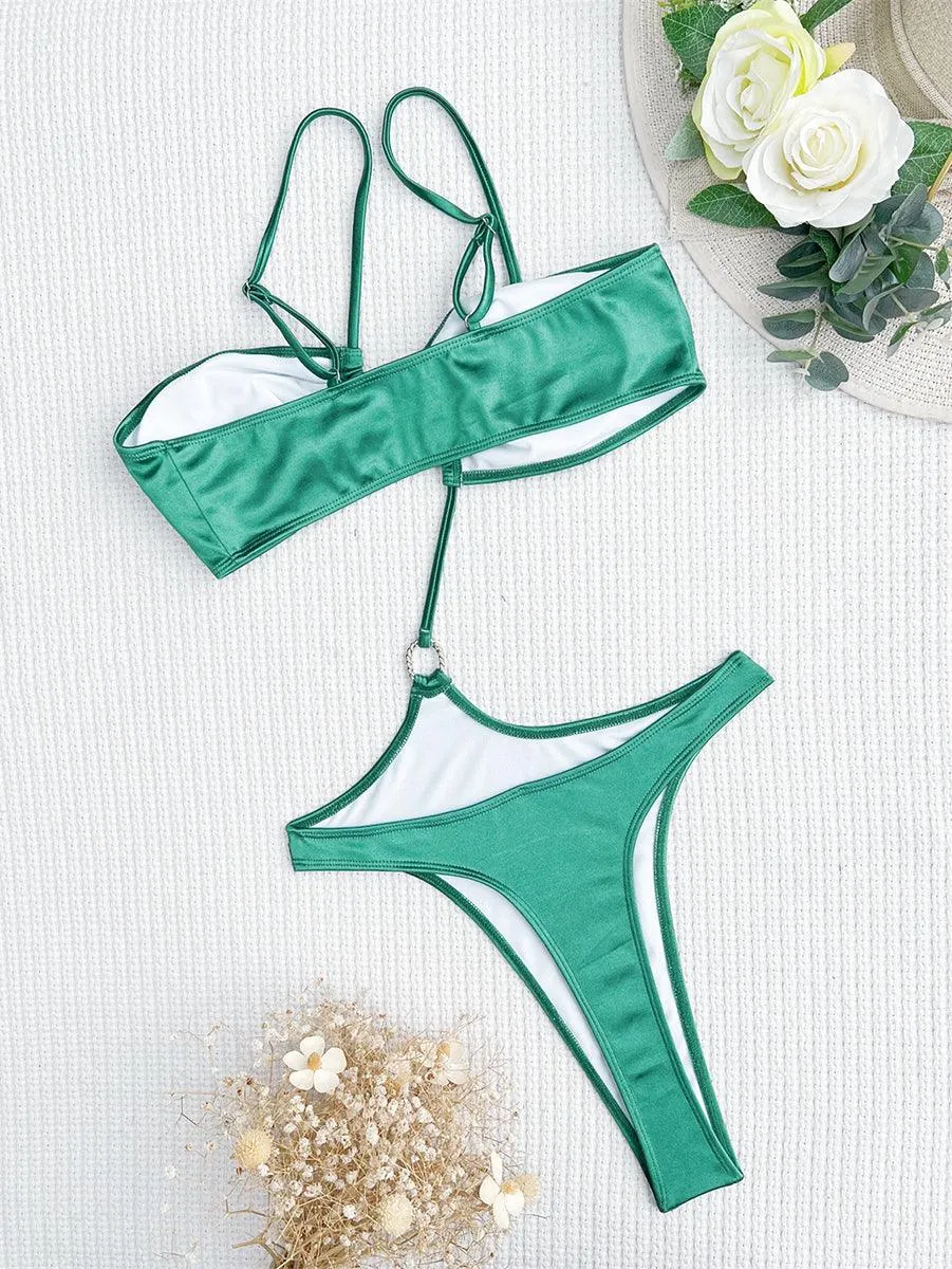 Women's Green One Piece Swimsuit | GFIT Comfort Fit Bathing Suit
