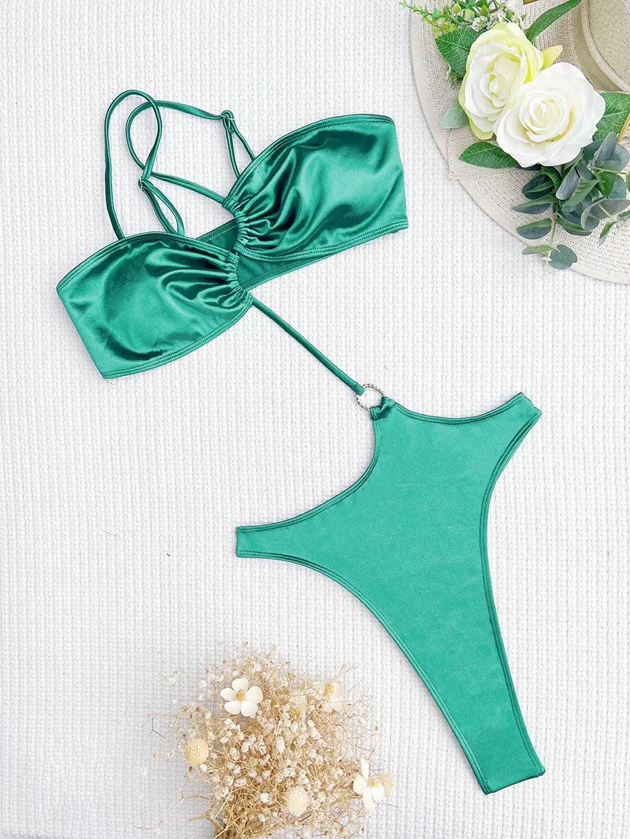 Women's Green One Piece Swimsuit | GFIT Comfort Fit Bathing Suit